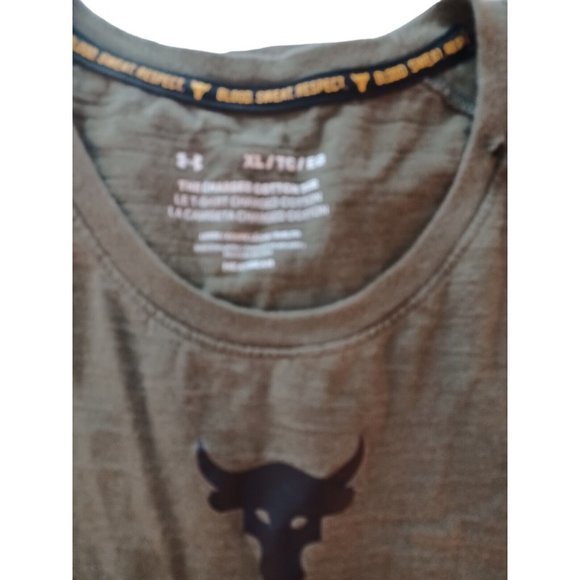 Boys Green Under Armour Tank Top Bull Head In The Center Has Holes XL - Picture 10 of 16